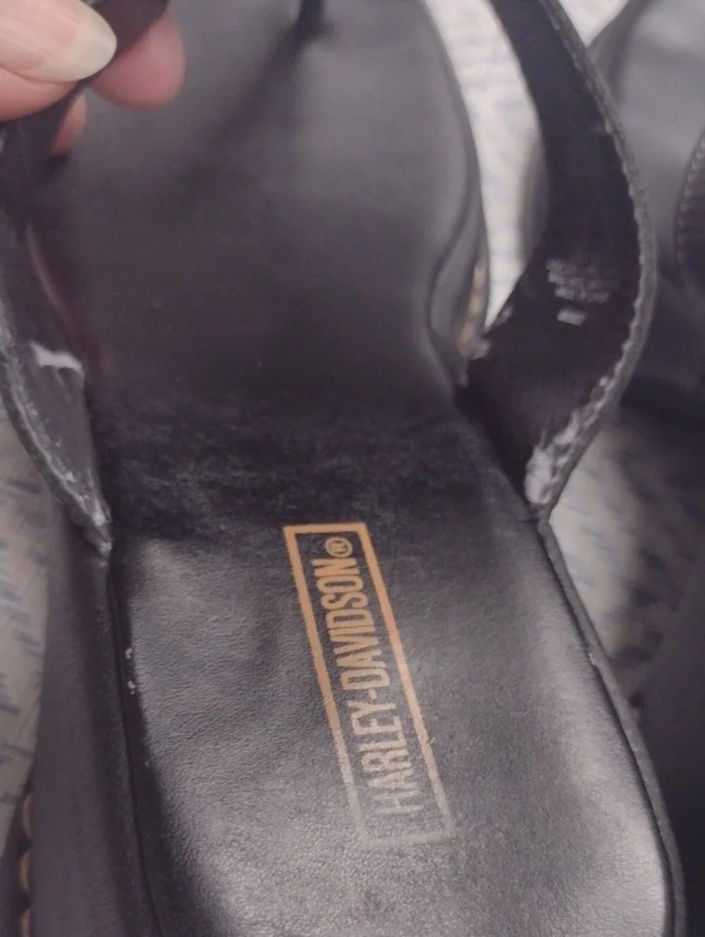 Harley-Davidson leather toe